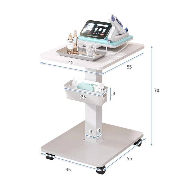 Commercial Mobile Salon Cart Beauty Equipment Trolley Heavy Duty Storage Cart for Spa Clinic Instruments Storage Organizer