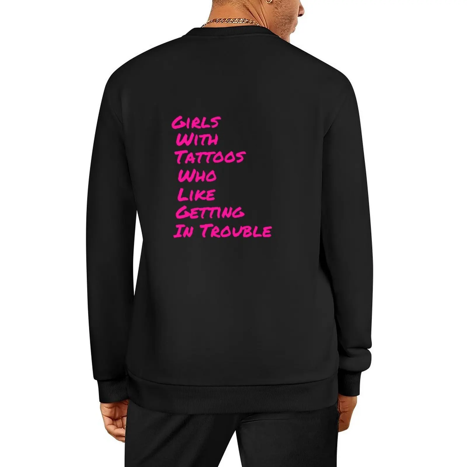 

girls with tattoos who like getting in trouble Pullover autumn anime clothing korean autumn clothes men wear oversize sweatshirt