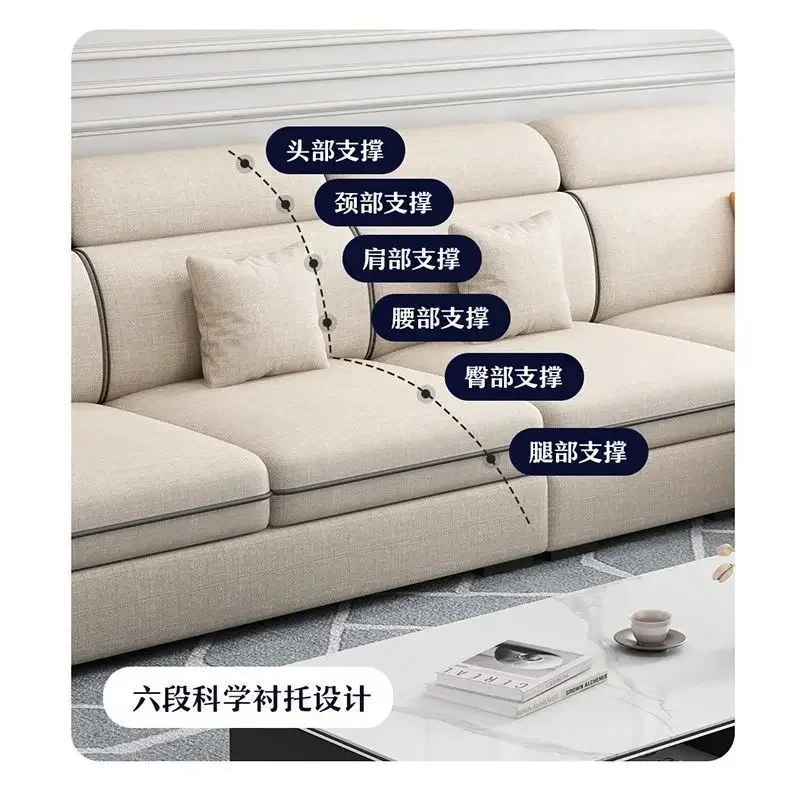 Hot-selling new fabric sofa modern simple leave-in technology cloth Nordic living room light luxury medium and small apartment p