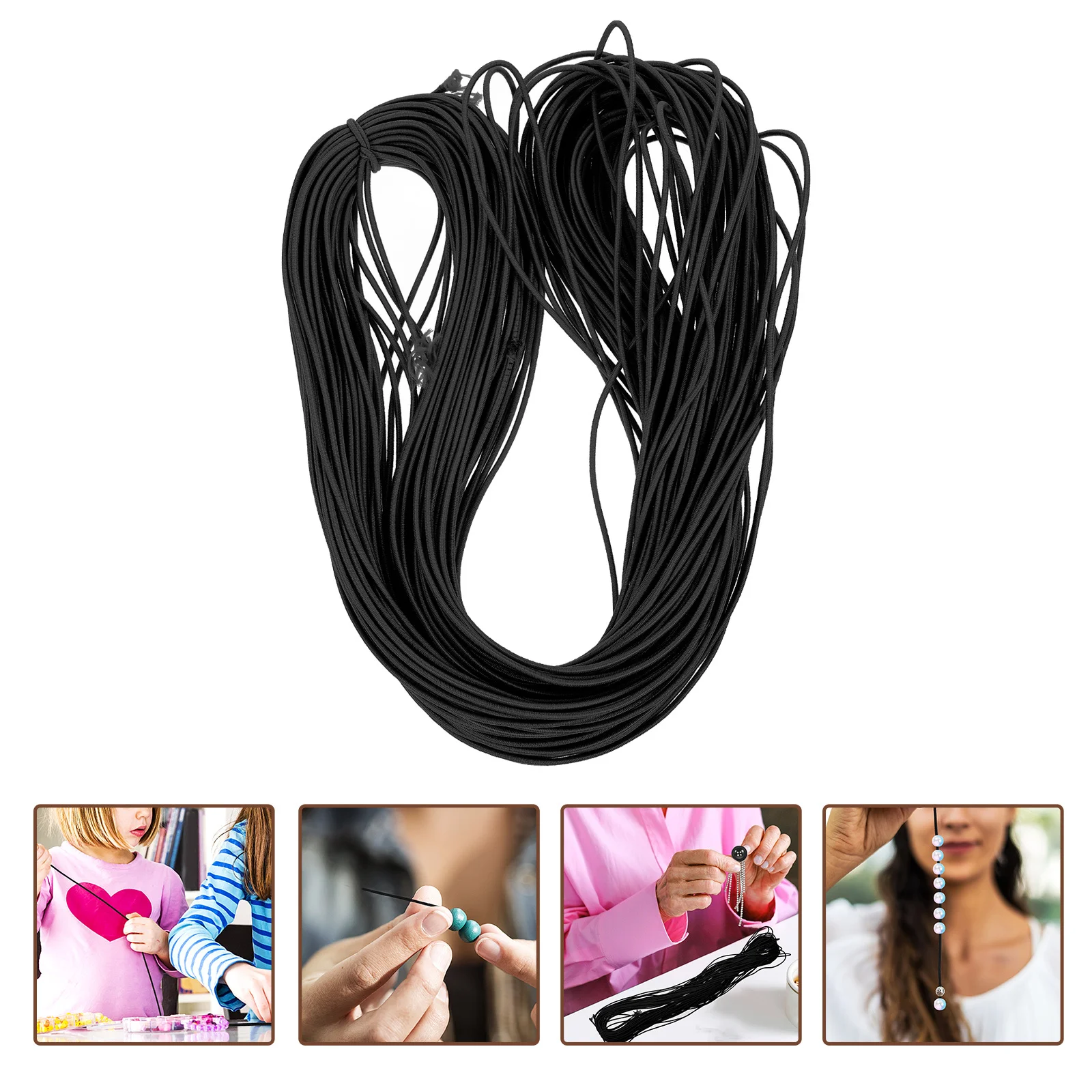1 Roll 2Mm Elastic Rope String For Bracelet Making Friendship Bracelet Diy Accessories Beading Thread Jewelry Craft Cord