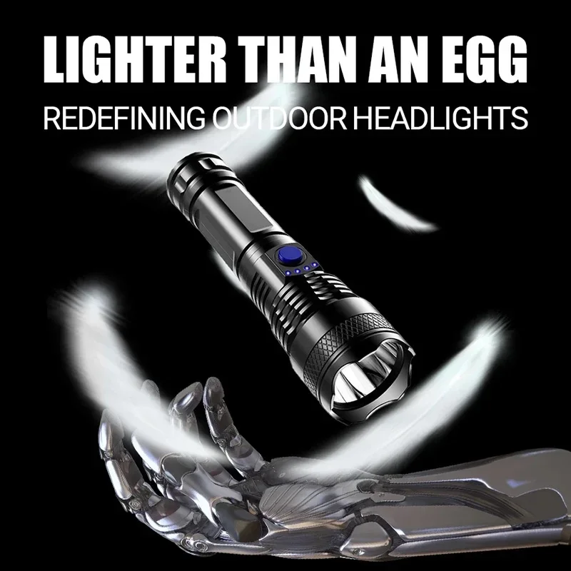 FLSTAR FIRE Ultra Powerful Tactical Flashlight USB Rechargeable Zoomable Strong Lamp Outdoor Waterproof Emergency Camping Torch