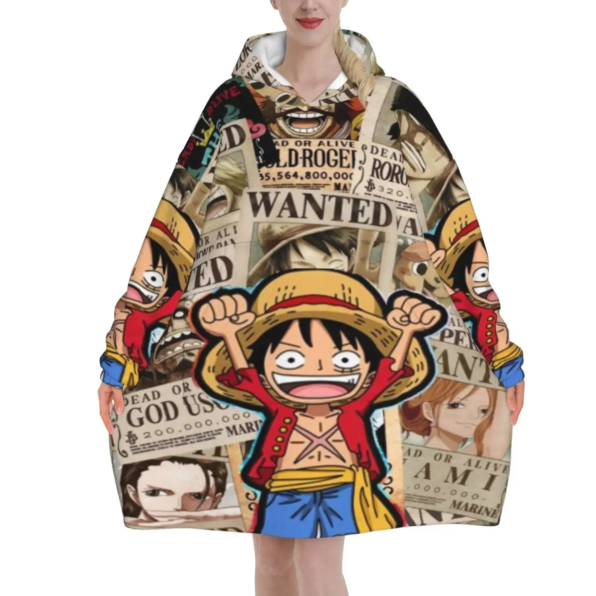 

Luffy Zoro Tony Chopper носимое одеяло с капюшоном для женщин и мужчин теплое уютное одеяло толстовка толстое флисовое одеяло с капюшоном