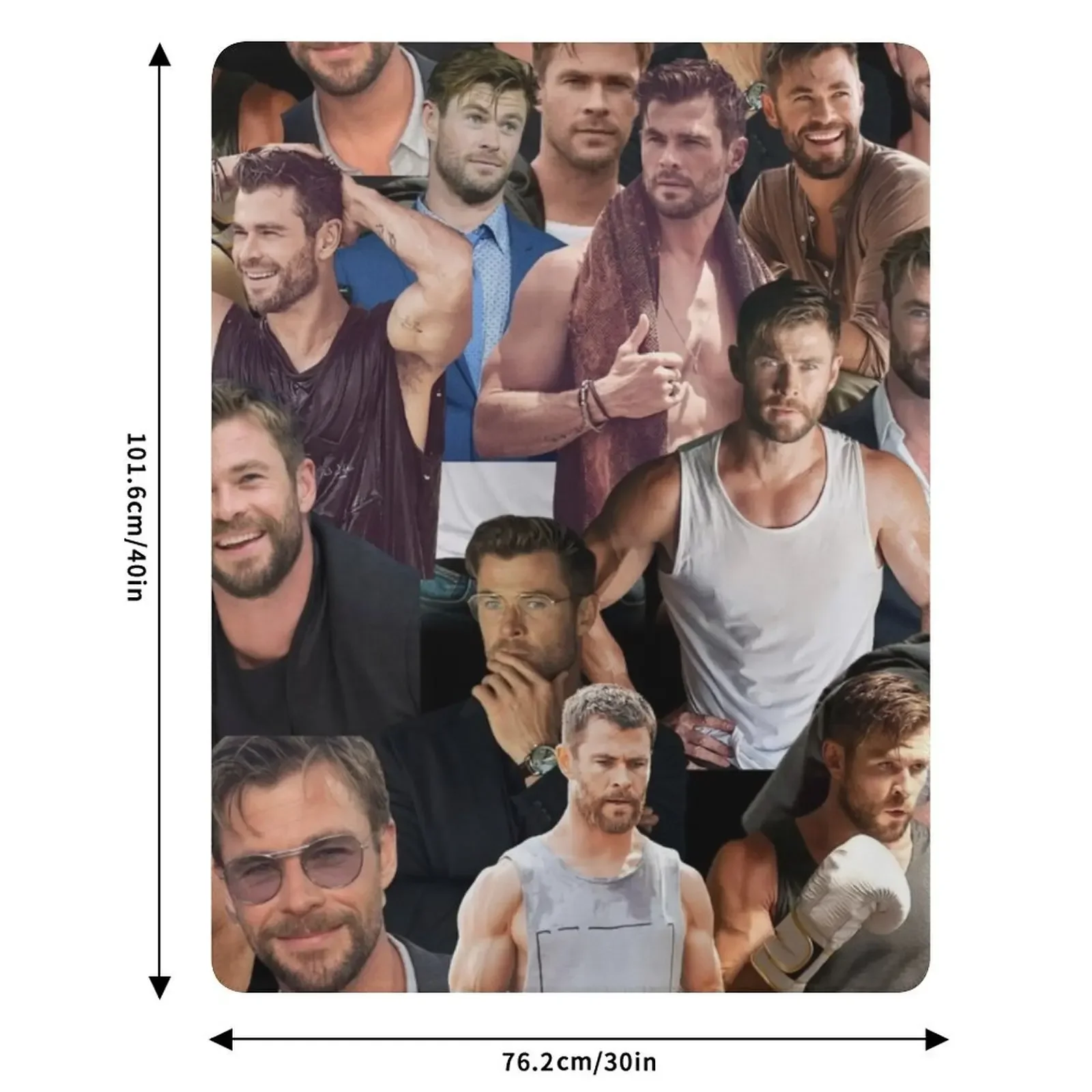 بطانية رمي مجمعة للصور من كريس هيمسوورث، أفكار هدايا عيد الحب، بطانية لطيفة #6