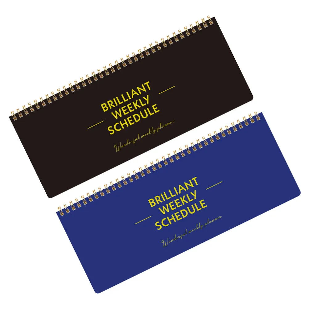2pcs-wearresistant-notebook-iron-paper-material-weekly-planner-notepad-office-accessory-weekly-planner-agenda-notepad