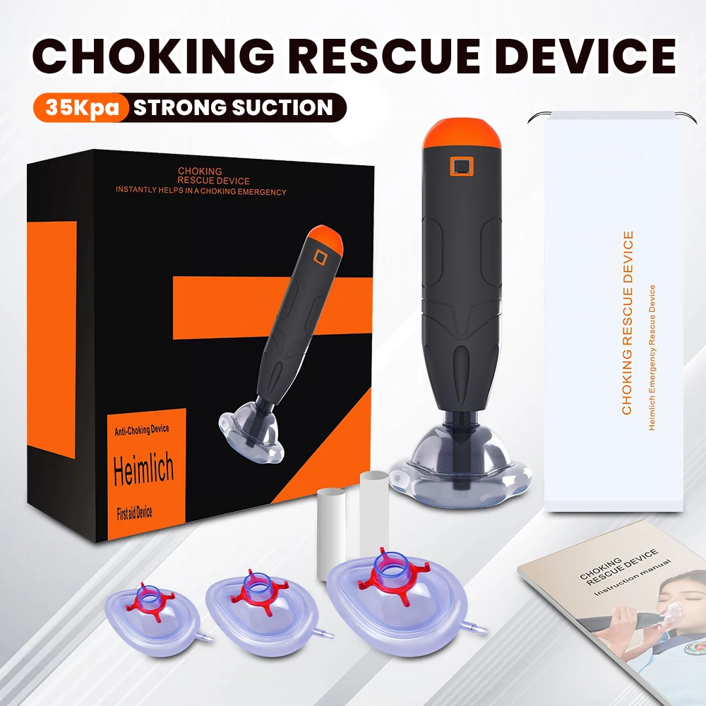 응급 처치 질식 방지 구조 장치 성인용 자동 어린이 홈 질식 장치 3개의 마스크가 있는 비상 빨판 CPR 기계