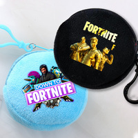 Fortnites Series Mini Wallet Round Hot Game Printed Coins Purse Portable Cartoon Key Headphone Storage Bag Funny Birthday Gifts