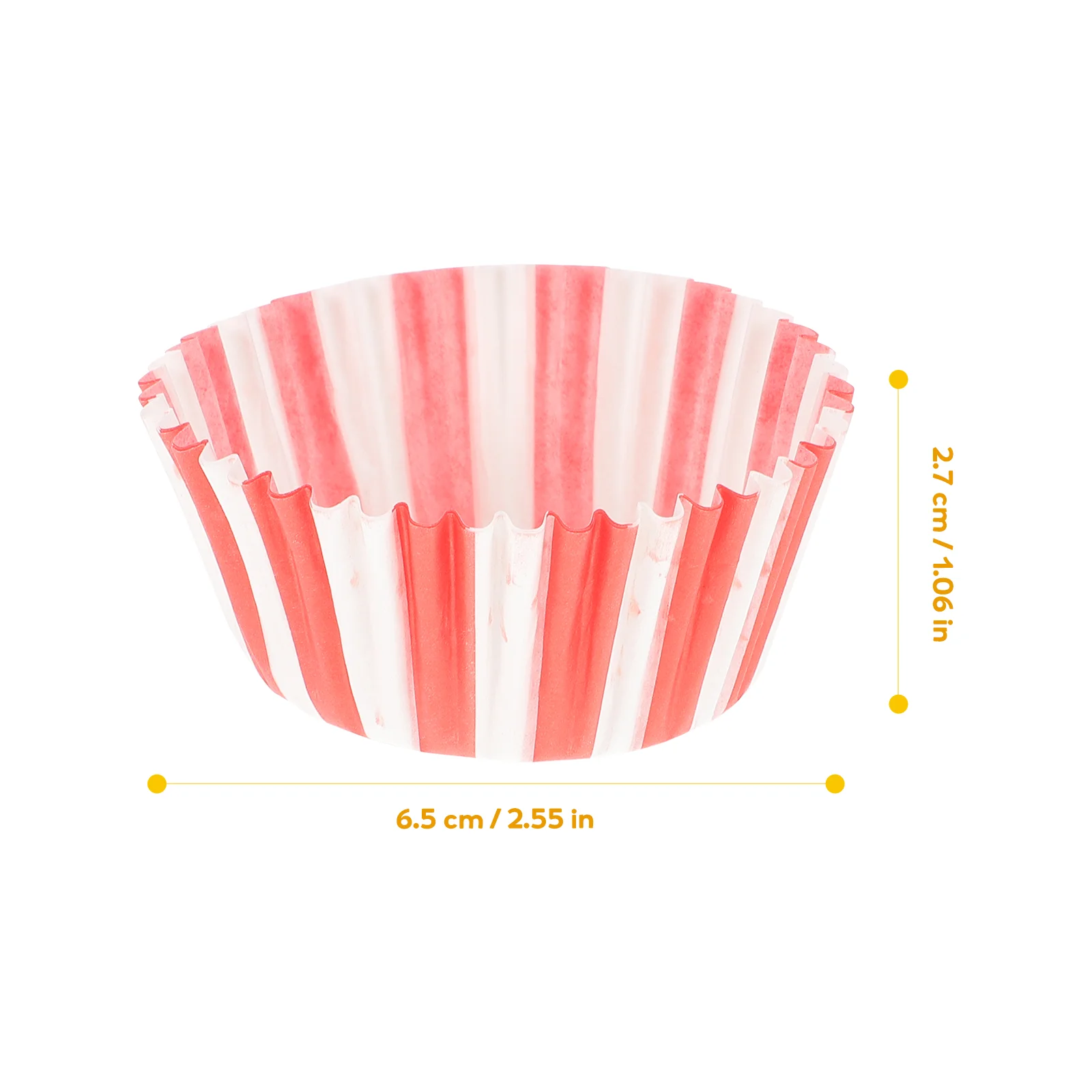 100 Pcs Anti Oil Cake Paper Muffin Cups Baking Paper Cup Red White Stripes Cupcake Liners High Hardness Oven Safe Unique Design