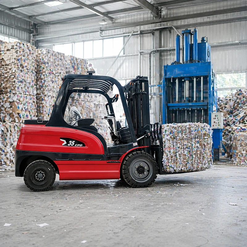 3 Ton Electric Forklift Battery Forklift For Logistics Warehouse Strong Power Stable Driving Easy Maintenance
