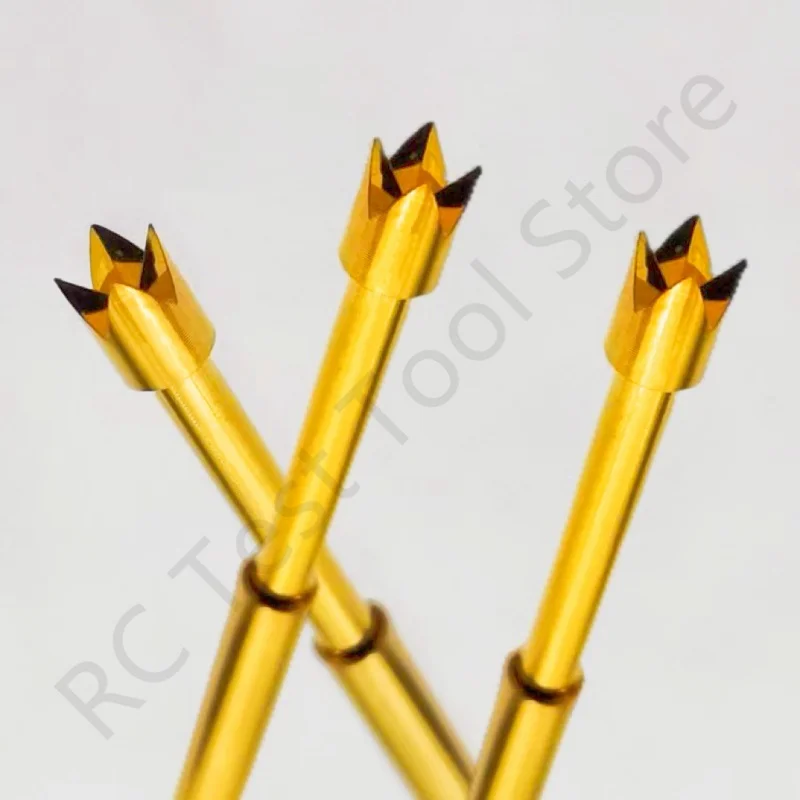 100PCS PA100-Q2 Spring Test Probe PA100-Q Test Pin P100-Q P100-Q2 Test Tool 33.35mm 1.36mm Needle Gold Tip Dia 1.50mm Pogo Pin