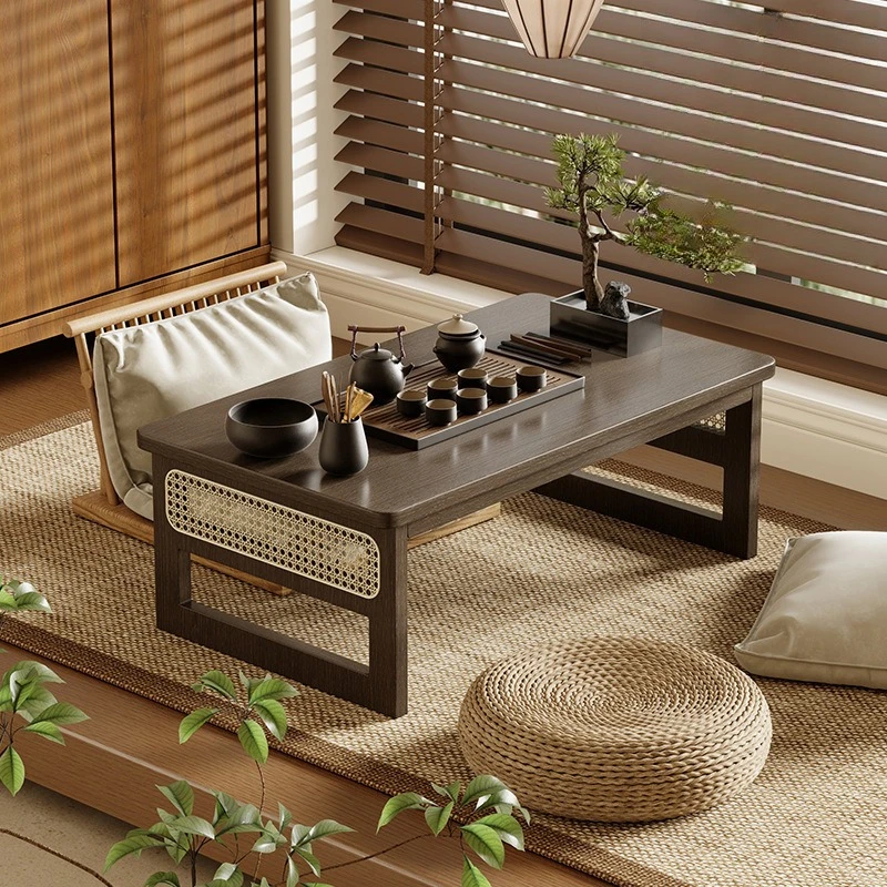 

bay window table small coffee table household rattan kang table tatami table bedroom bed study low table computer table