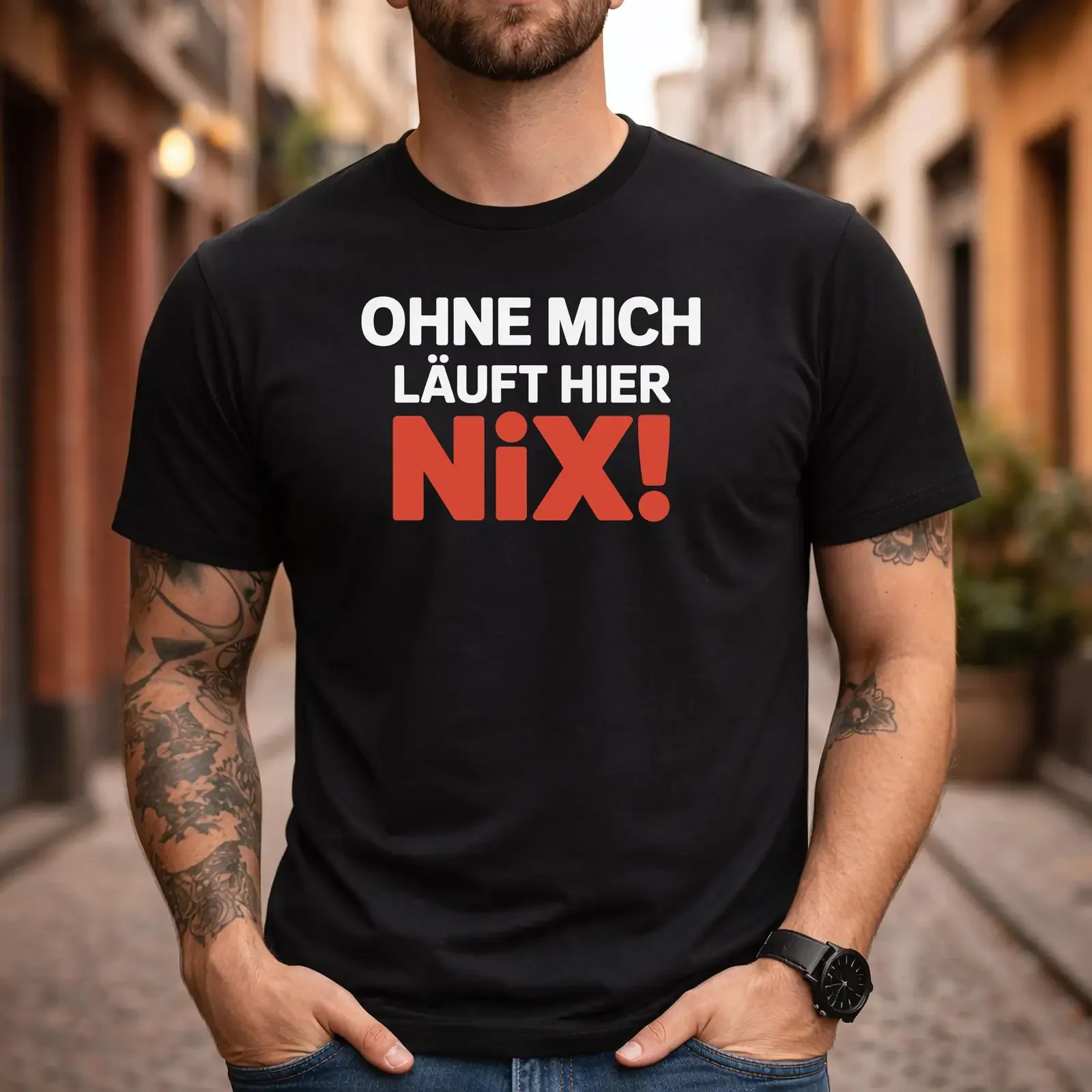 Nothing runs without me Jersey  T Shirt A for everyday amp leisure Available in various colors vintage Washed Stylish Slightly