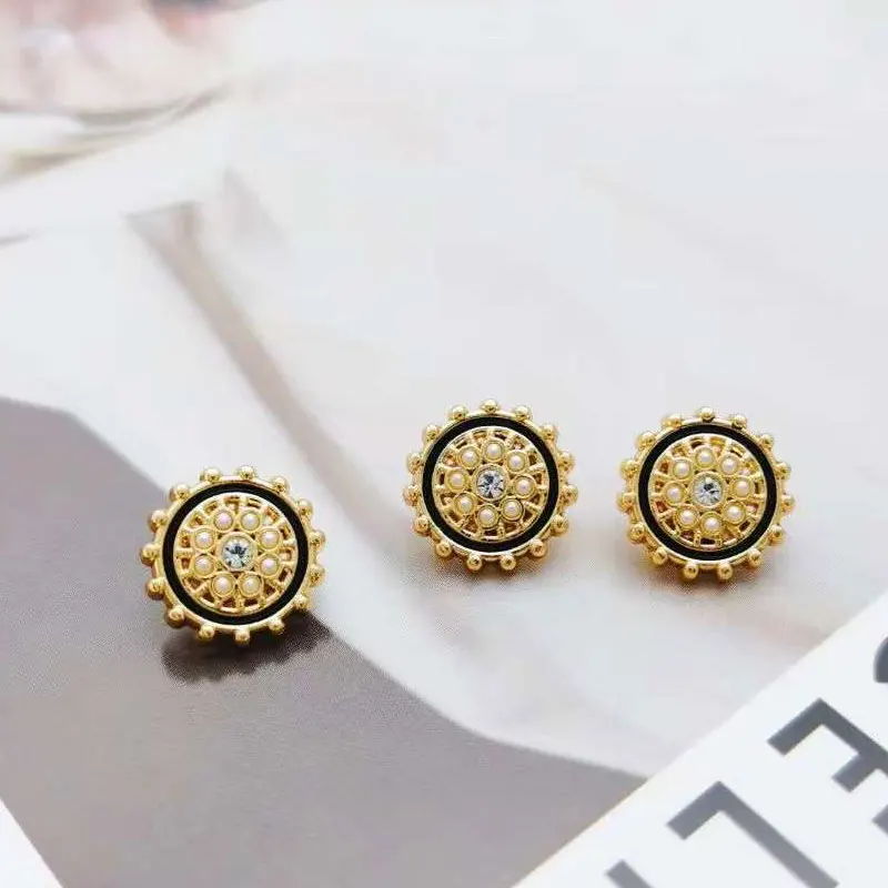 Kleine Perlenknöpfe aus Metall in Gold und Silber für Kleidung, Kleider, Damenhemden mit Manschettenkragen, dekoratives Nähzubehör, 10 Stück, 11,5 mm – Detail 5