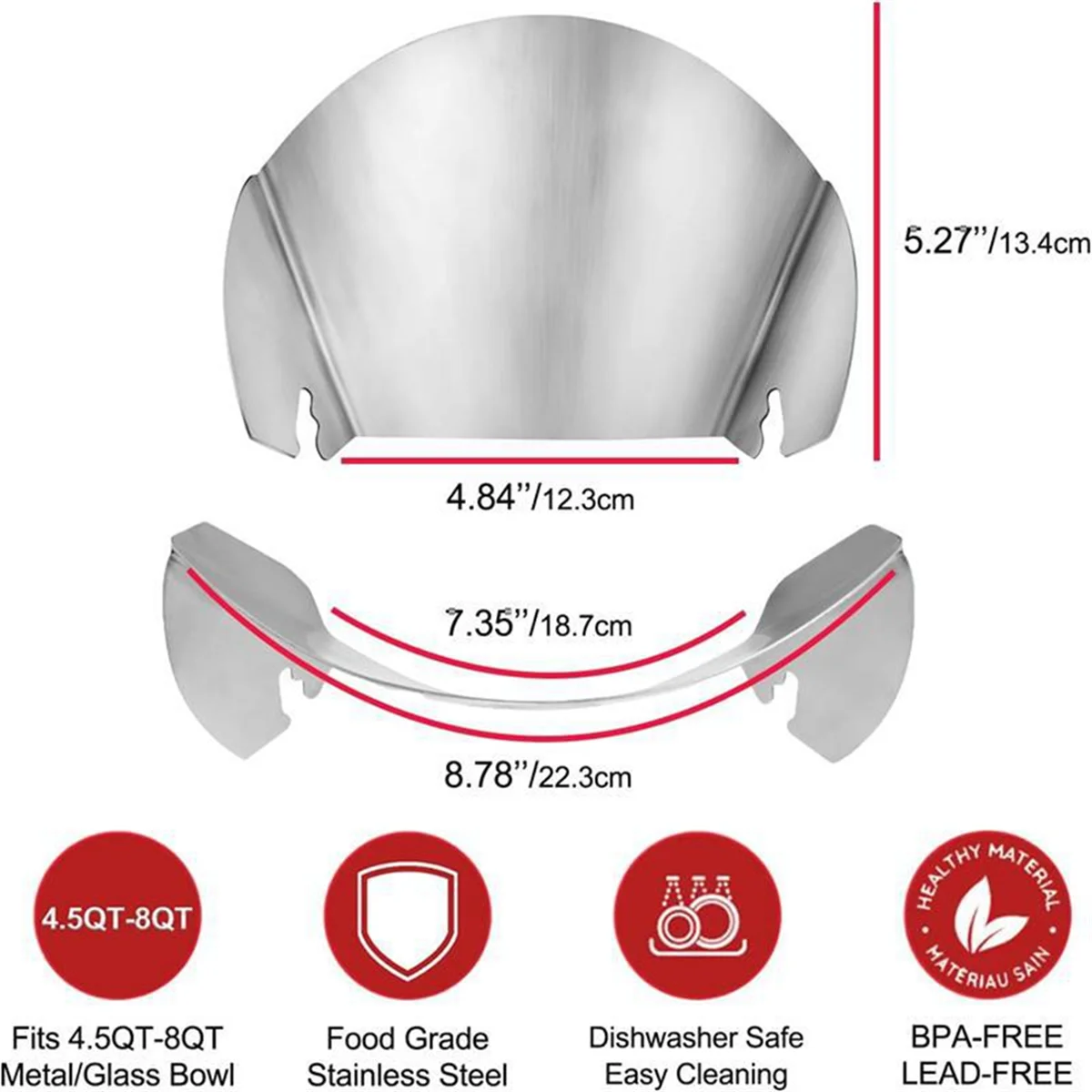 Dumping Protective Cover for Bowls Treasure Stainless Steel Pouring Channel Pouring Accessories