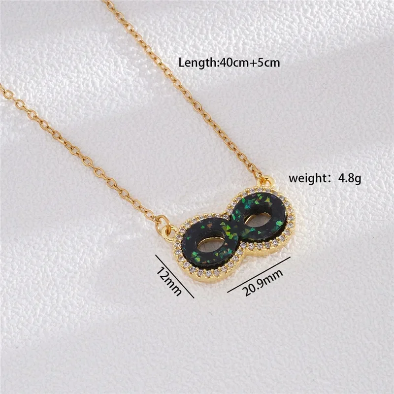 Fashion Simple Moebius Strip Zircon Pendant Necklace Stainless Steel Chains Classic Infinity Choker Jewelry Gift For Women Girls