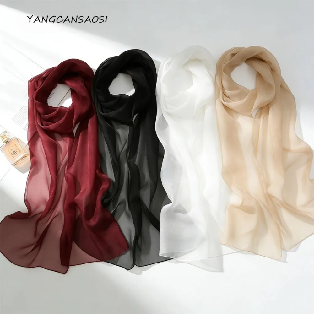

Женская повседневная модная одежда, 100% натуральный шелковый шелк, элегантный и универсальный повседневный шарф с украшением, шаль