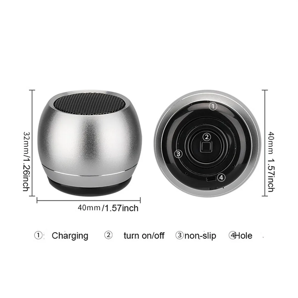 U3 TWS Interconnect Portable Mini Wireless Stereo Speaker Bluetooth  Metal Heavy Subwoofer Outdoor Speaker