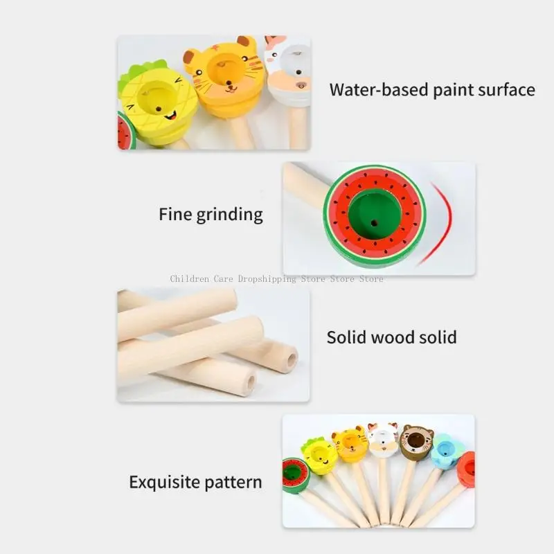 Giocattolo per attività apprendimento della coordinazione occhio-mano con pipa in legno per bambini, per il controllo del in