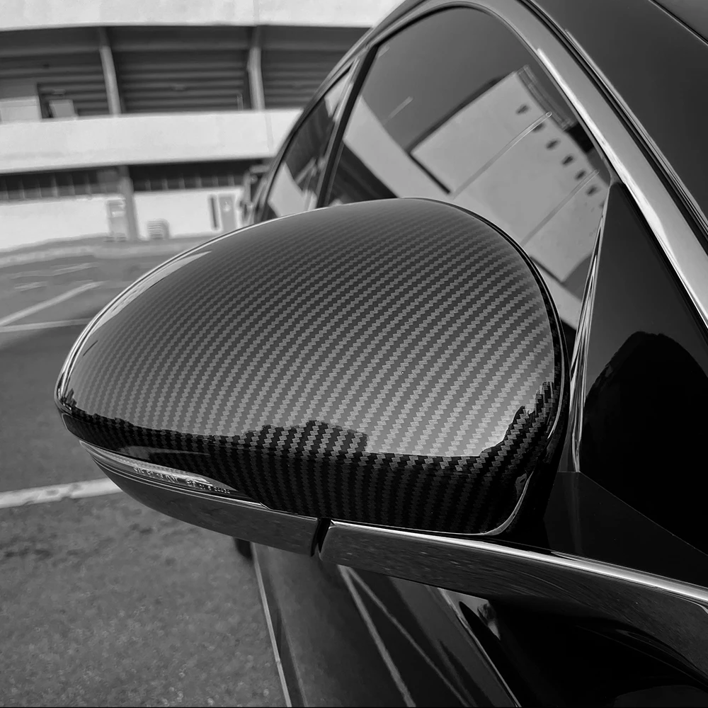 Fit For KIA K7 Cadenza 2017-2020 LHD/RHD Carbon Fiber Car Rearview Mirror Cover Trim Exterior Decor Accessories