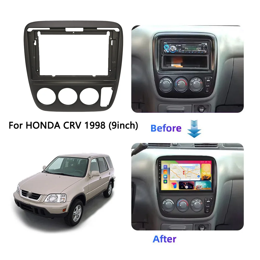 مناسب للوحة تعديل إطار الملاحة Honda CRV وHonda Android لعام 1998 فقط لا يشمل الإطار البطارية