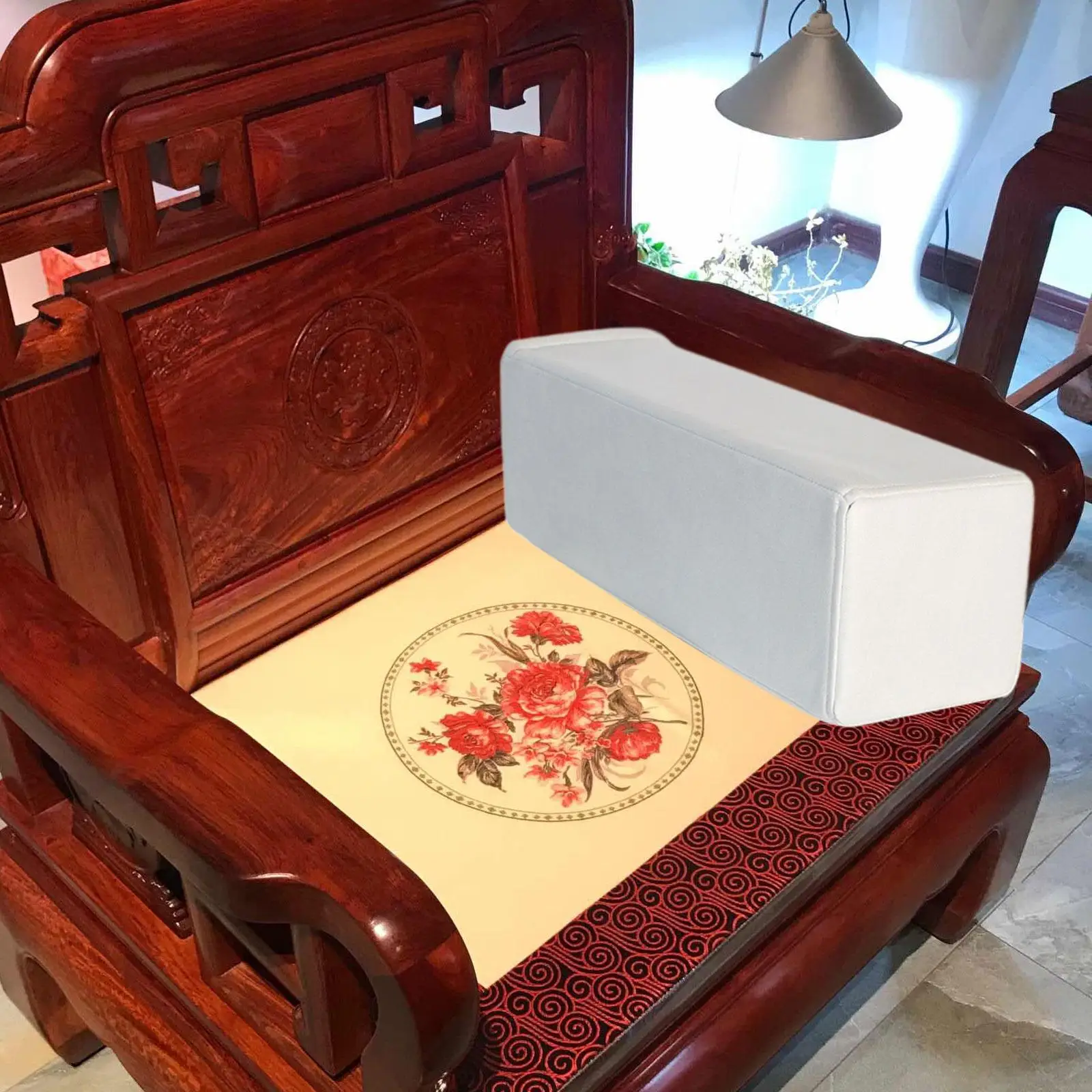 Decorative Sofa Arm Pillow Rectangular Portable Headrest Cushion Tech Cloth Washable for Bedroom Furniture