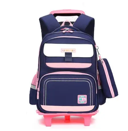 Mochila escolar con ruedas para niños, bolso con ruedas, escolar