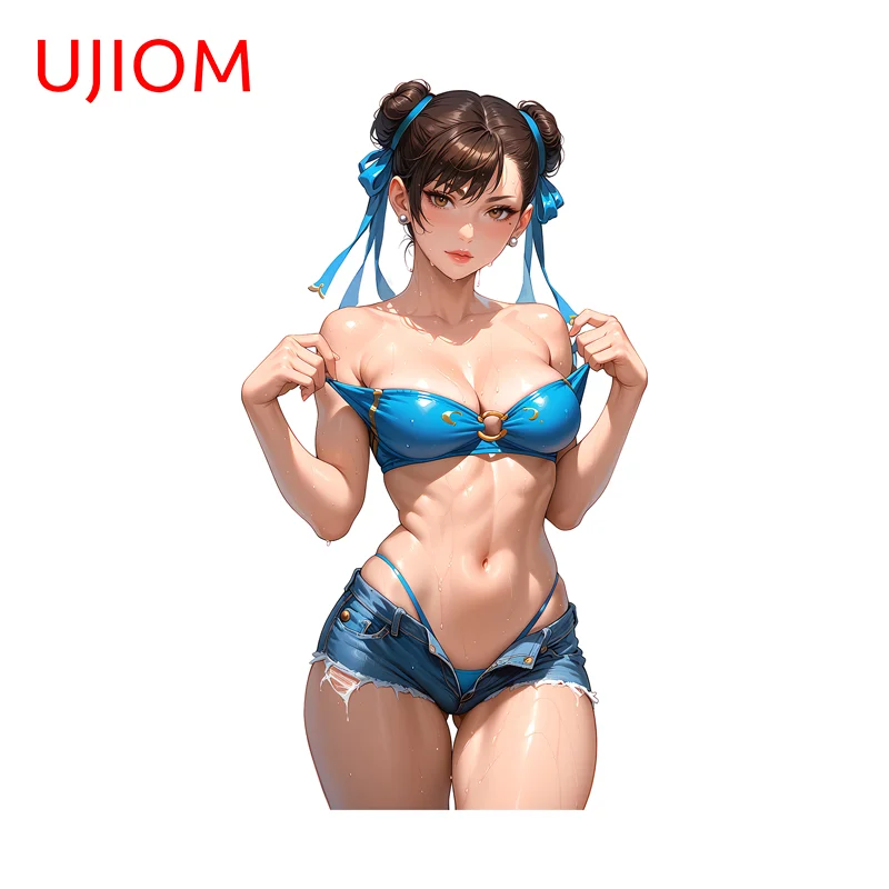 UJIOM Chunli Seductive Big Breasts Wall Sticker Trendy Artistic Funny Waterproof Edgy Decal Suitable For Sofa Wall Windows Decor