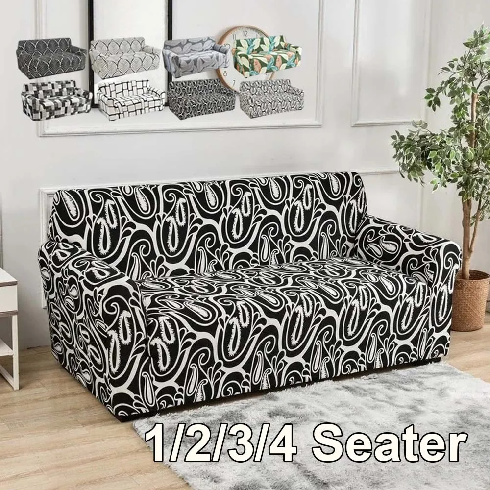 Printed Elastic Sofa Cover European Non-Slip Fabric Couch Protector Furniture Slipcover for Home Decor Copri Divano Cubre Sofá
