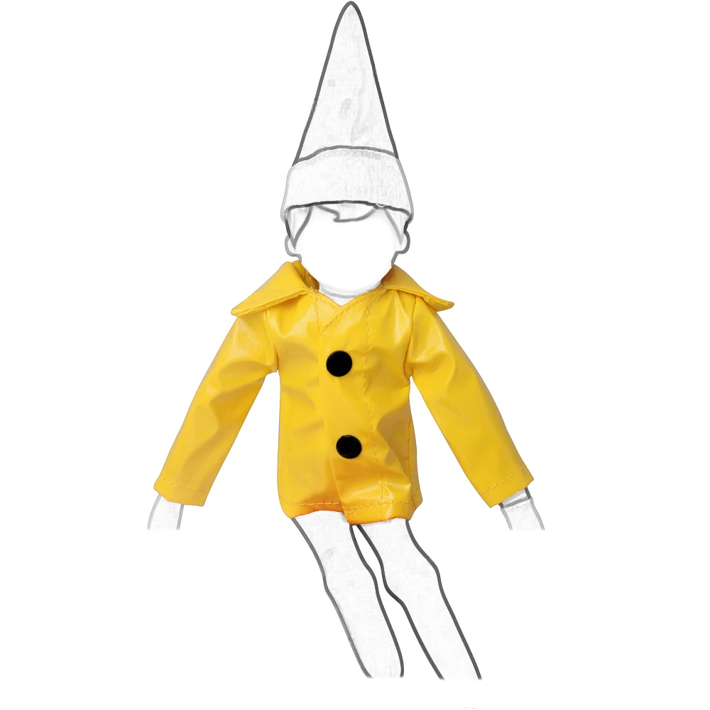 الأحمر الصبي قزم دمية لطيف معطف واق من المطر Babis هدايا عيد الميلاد الصغيرة ألعاب أطفال 37 سنتيمتر قزم دمى الملابس عيد الميلاد اكسسوارات