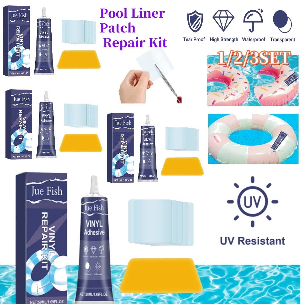 1-3 مجموعة بركة بطانة التصحيح طقم تصليح مرتبة هوائية شفافة التصحيح عدة نفخ التصحيح طقم تصليح ل مرتبة هوائية ترتد البيت #1