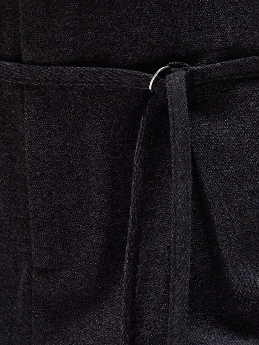 

Tailored Micro Shorts With Front Pleats And Adjustable Belt Tie For Office Or Casual Wear Spring Summer