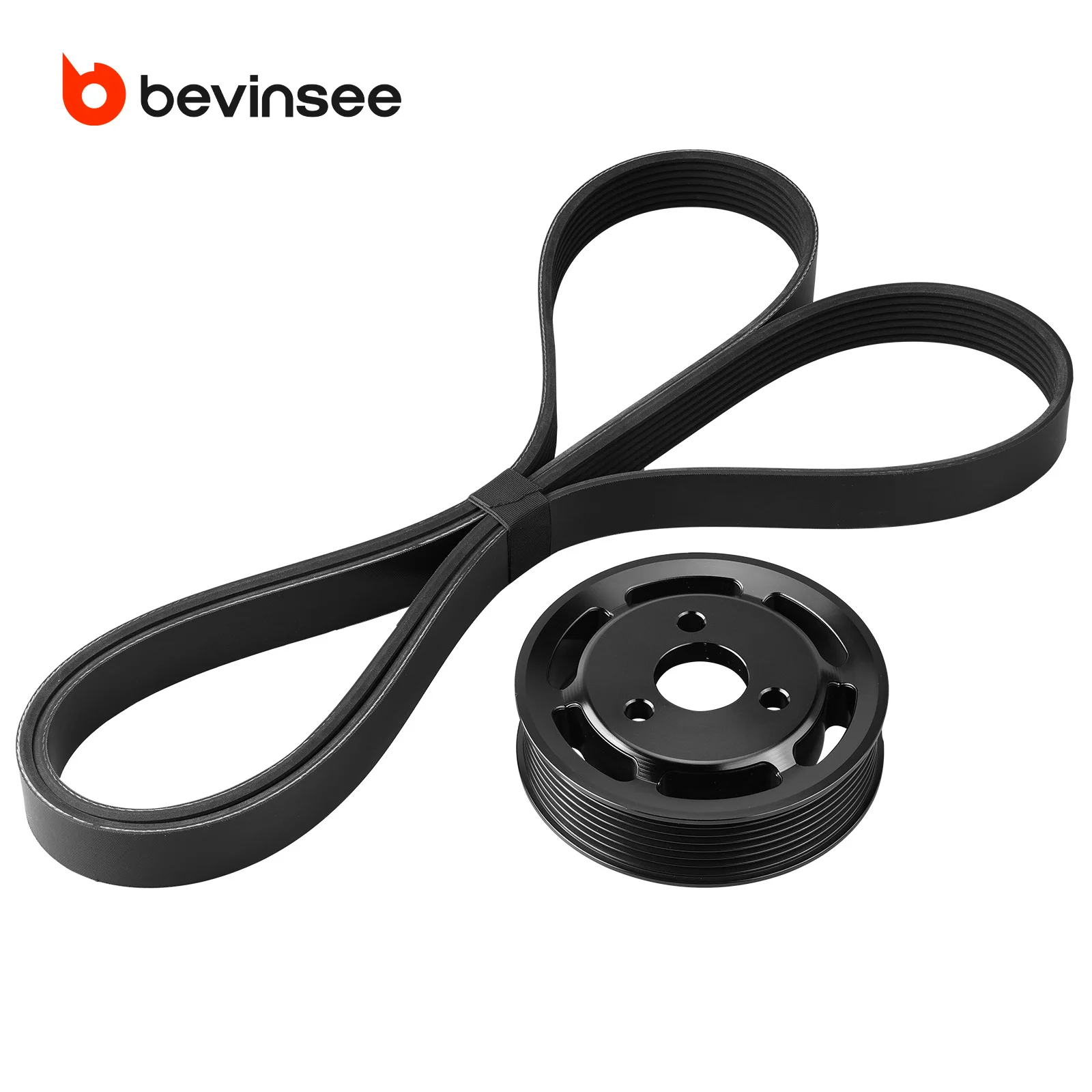 

For N54 Power Steering Pulley & Main Drive Belt, for BMW E90 E91 E92 E93 335i 335xi E82 E88 135i, Replace 32427553955 & 7PK1855