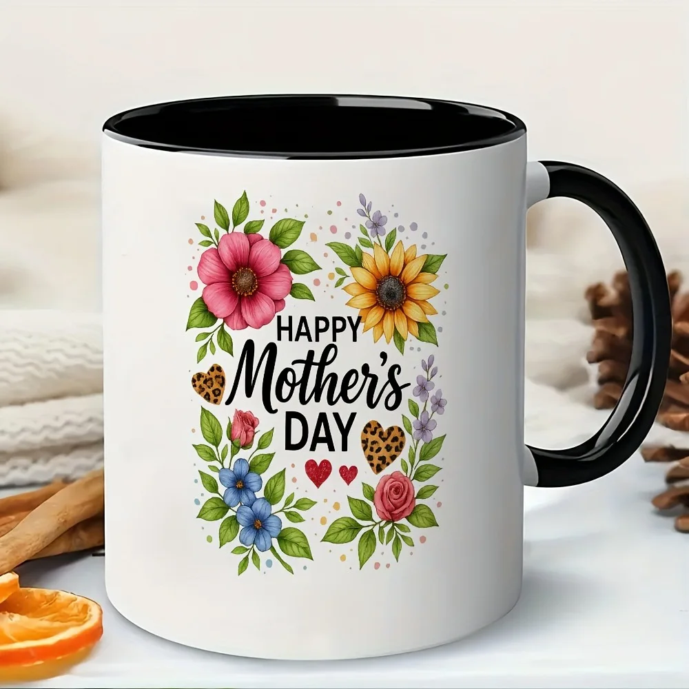 New coffee cup high value design birthday gift coffee cup breakfast ceramic cup spot straight hair