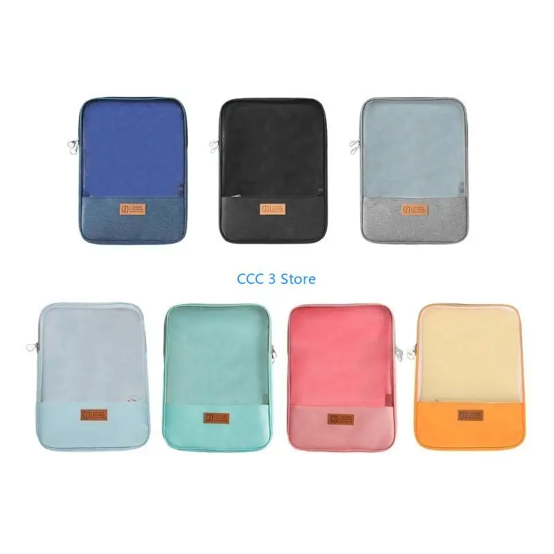 

97BF Mesh Zipper Waterproof Zipper Bag Document 7 Color, Multipurpose for Travel Storage, School Office Supplies