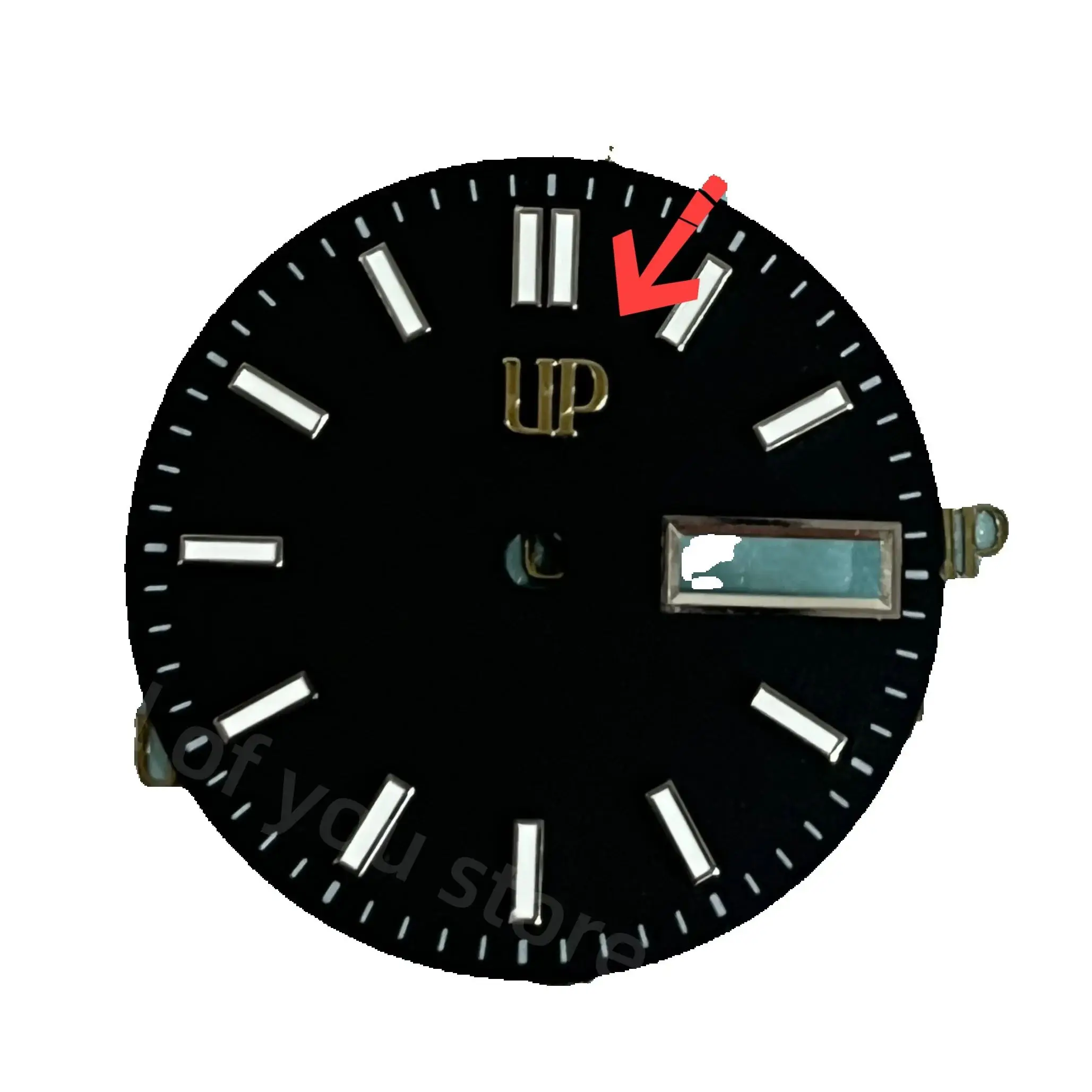 Autocollant de cadran de montre personnalisé en métal doré, étiquette auto-adhésive en argent de 28.5mm, petite marque, Logo 3D, nom personnalisé sculpté