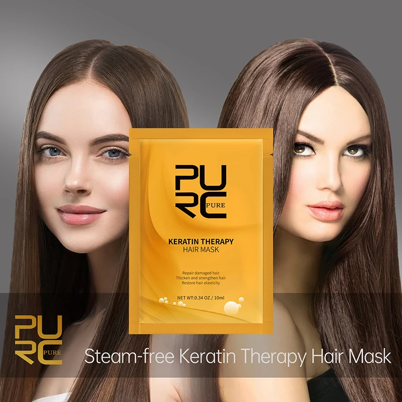 PURC Keratin Straightening Hair Mask Smoothing Hair Treatment Anti-Frizz Repair Damaged Hair Care Products