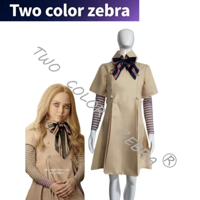 

M3gan Kleid Kurzarm Uniform Kleid Cosplay Kostüm Halloween verkleiden Maskerade Karneval Party Outfits