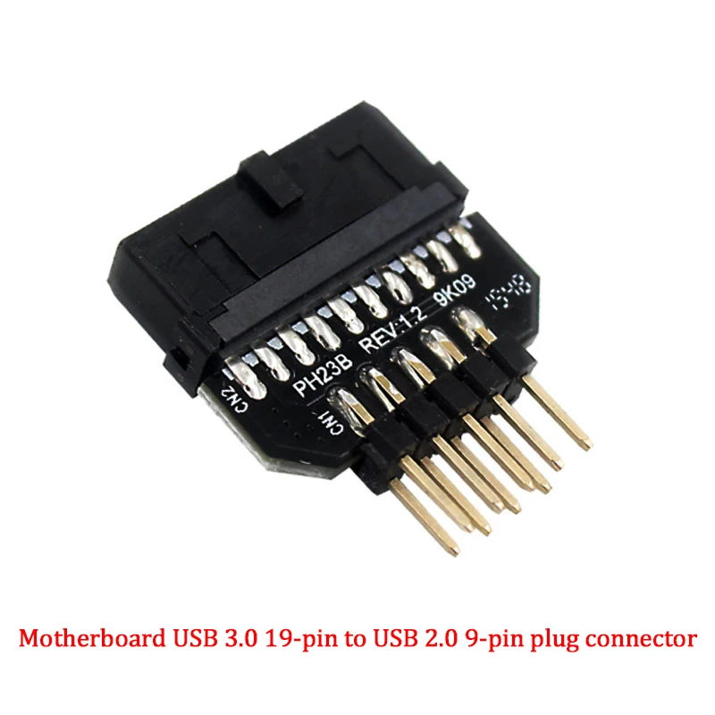 USB2.0 9pin إلى USB3.0 19pin اللوحة الأمامية المكونات في موصل اللوحة الأم للكمبيوتر USB 3.0 19/20pin إلى USB2.0 9pin محول محول