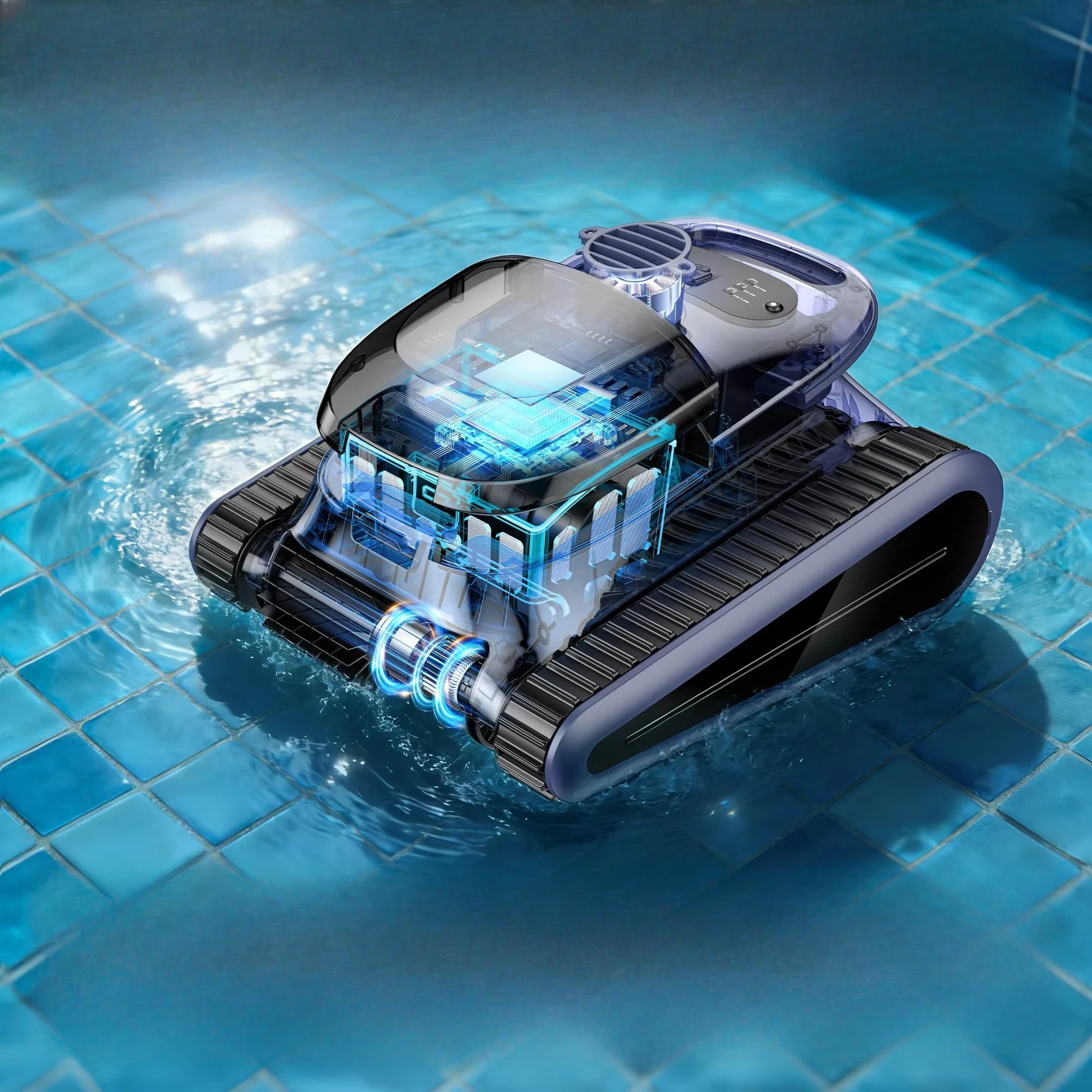 Automatic Pool Cleaning Robot Cordless Robotic Pool Vacuum Cleaner Floor Wall Scrubber Overseas Warehouse
