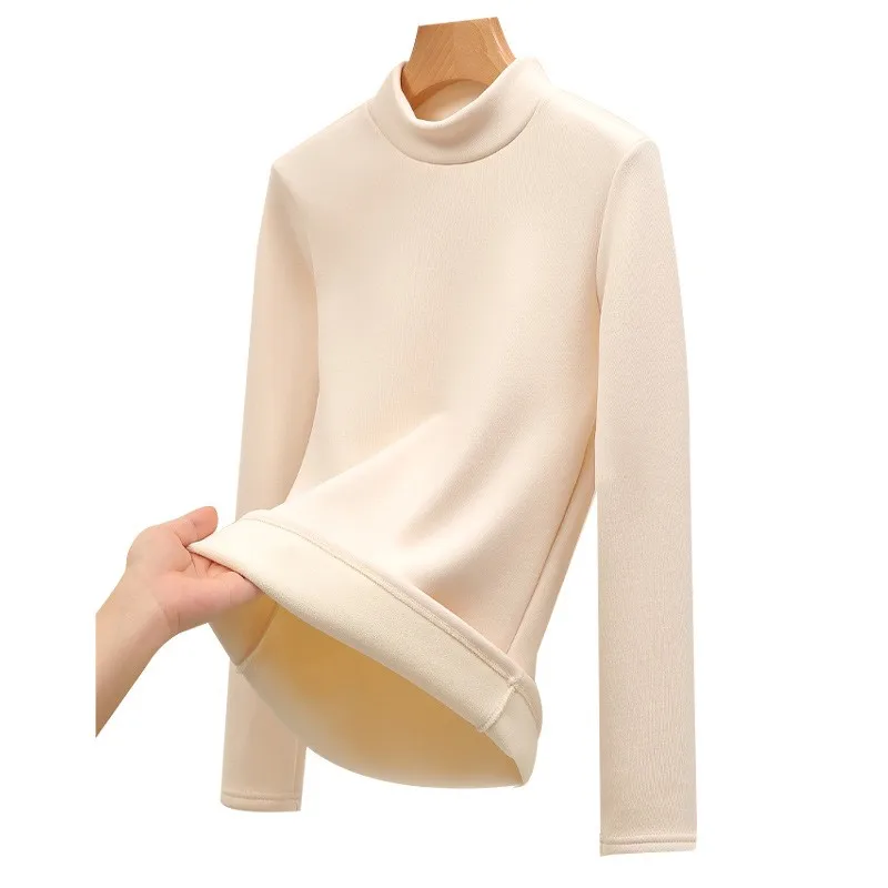 

Thiened Modal f High Collar Long Sve Base irt Women's Faionable Inner Wear Slim Fit Warm Top for Autumn Winter