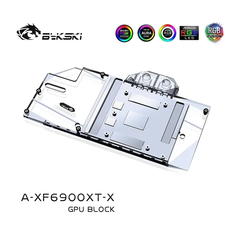 Imagem -04 - Bloco de Placa de Vídeo Bykski para Xfx Radeon rx 6900 6800 xt Velocidadester Merc 319 Dissipador de Calor Cooler Vga Rgb mb Sync A-xf6900xt-x