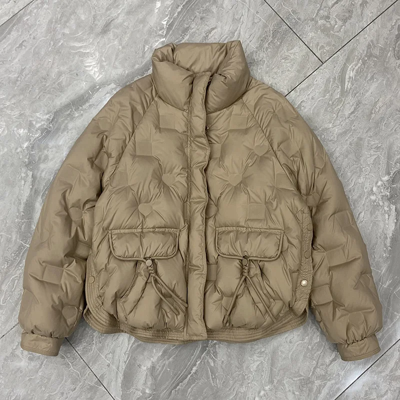 2026 Otoño/Invierno nueva chaqueta de plumón para mujer chaqueta informal con cuello levantado para ir al trabajo
