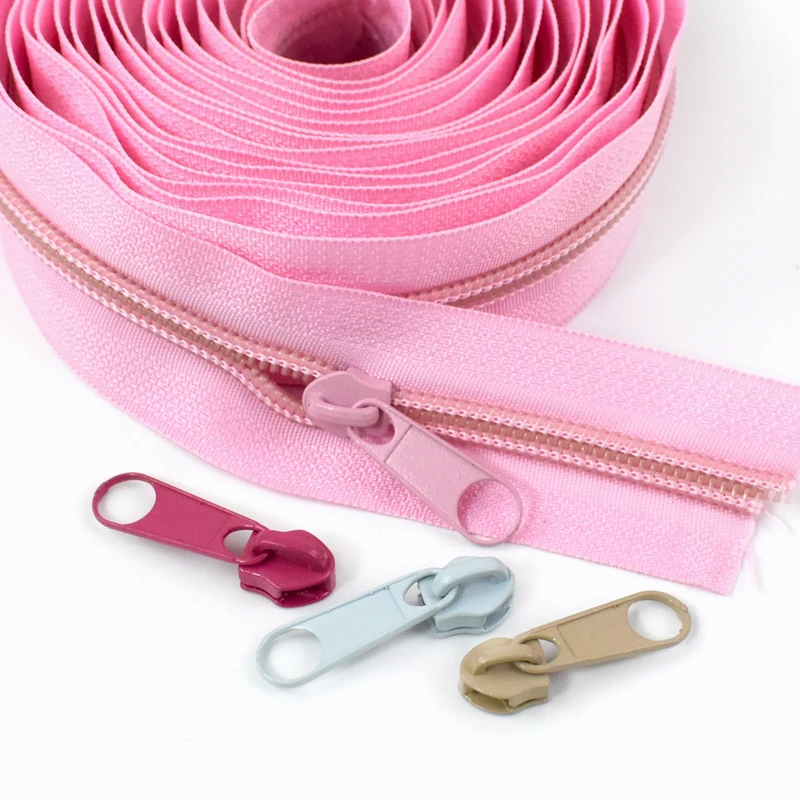 

10-50Sets Meetee 3# 5# Nylon Sewing Zippers with Zips Puller Pocket Bag Closure Zip Decoration Zipper Repair Kit DIY Accessories