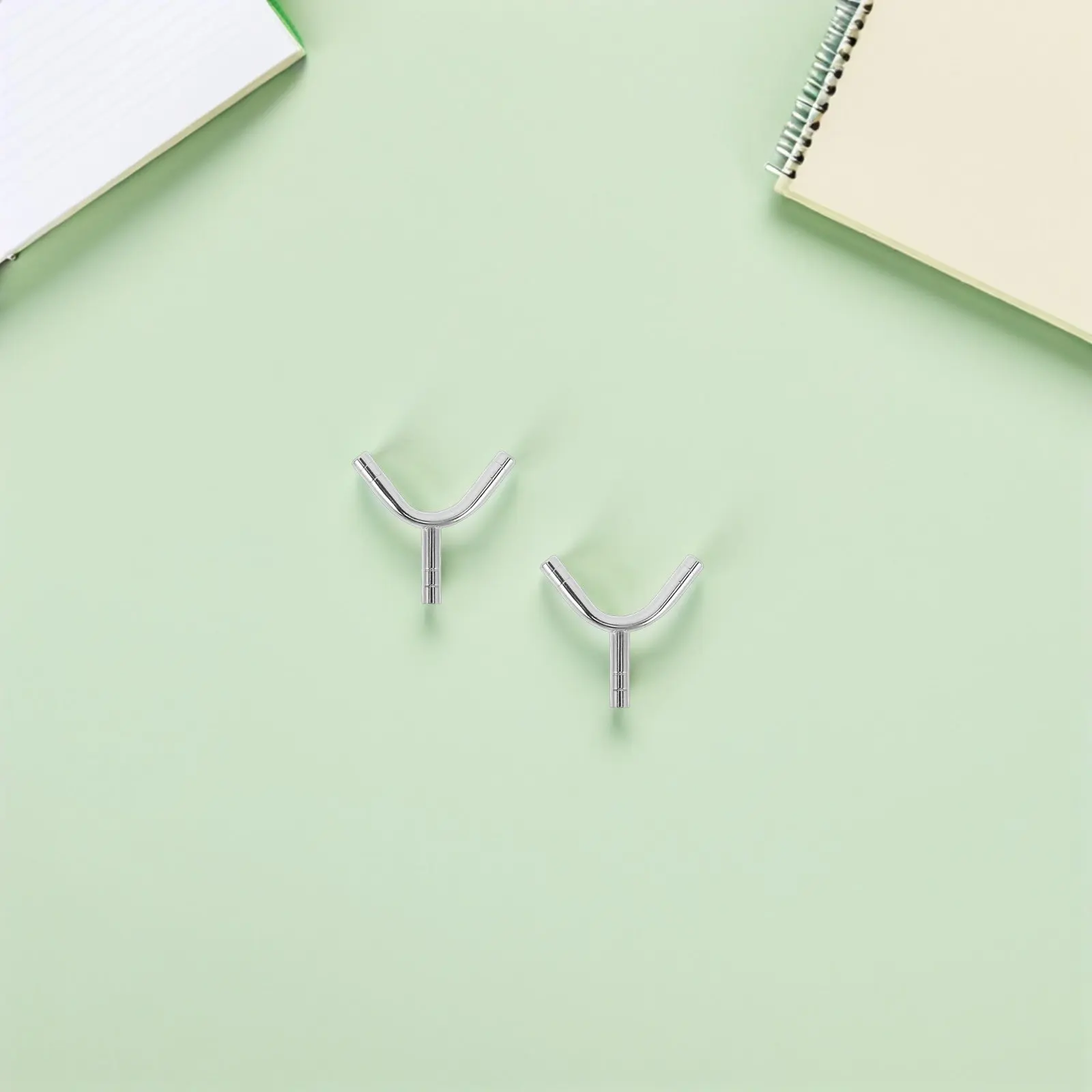 

4Pcs Stethoscope Accessories Y Shaped Metal Tube Connector Compatible Replacement Tubing Students Nurses Doctors Repair