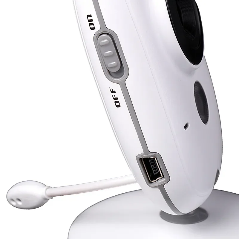 شاشة فيديو عالية الدقة مع كاميرا للرؤية الليلية مدمجة في مشغل موسيقى MP3، أجهزة مراقبة درجة حرارة سلامة الطفل، اتصال داخلي متحرك في اتجاهين