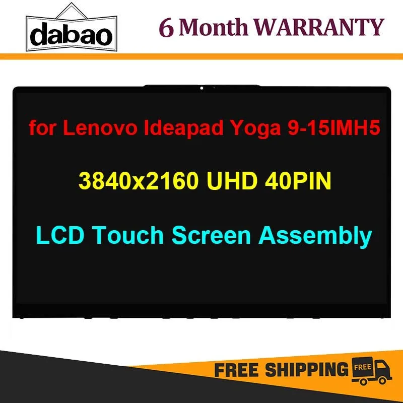 

Для Lenovo Yoga 9-15IMH5 Замена сенсорного ЖК-дисплея UHD 4K 5D10S39658