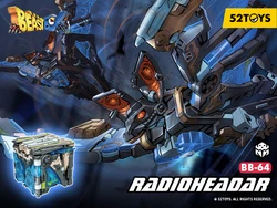 52TOYS BEASTBOX BB-64 RADIOHEADAR bat Deformation Robot, Converting in Mecha and Cube, Action Figure, Collectible Gift