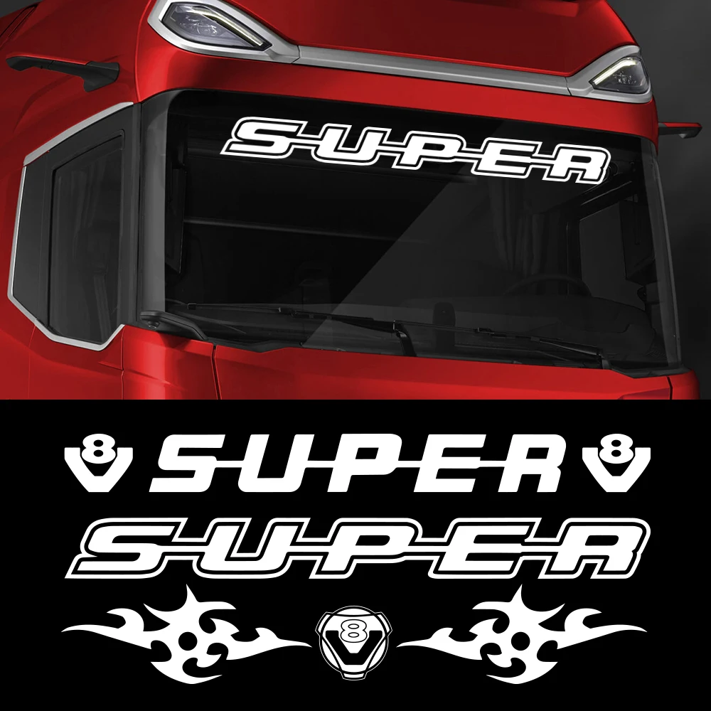 لوحة لاصقة لشاشة الرياح لشاحنة SUPER V8 لنافذة الكابينة الزجاجية لـ HGV MAN DAF SCANIA