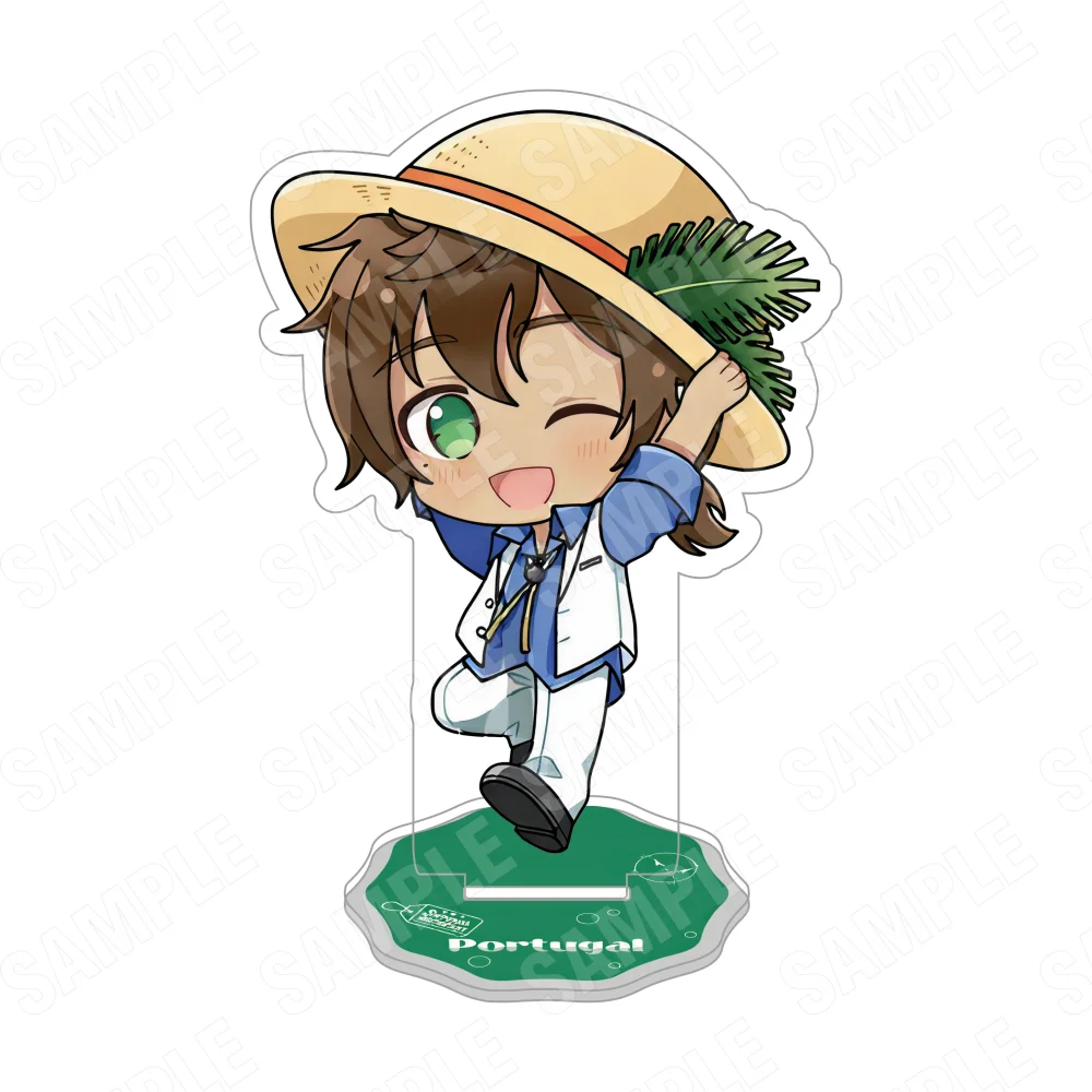 Hetalia 10CM Summer Vacation Chibi Acrylic Stand Keychain Italy Japan France America Spain Desk Decor Anime Collectible Fan Gift