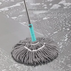 Hot Selling Grey Microfiber Home Mop Floor Cleaning Squeeze Water Dry Wet Rotate The Wringing Water Cleaning Laborsaving Mops