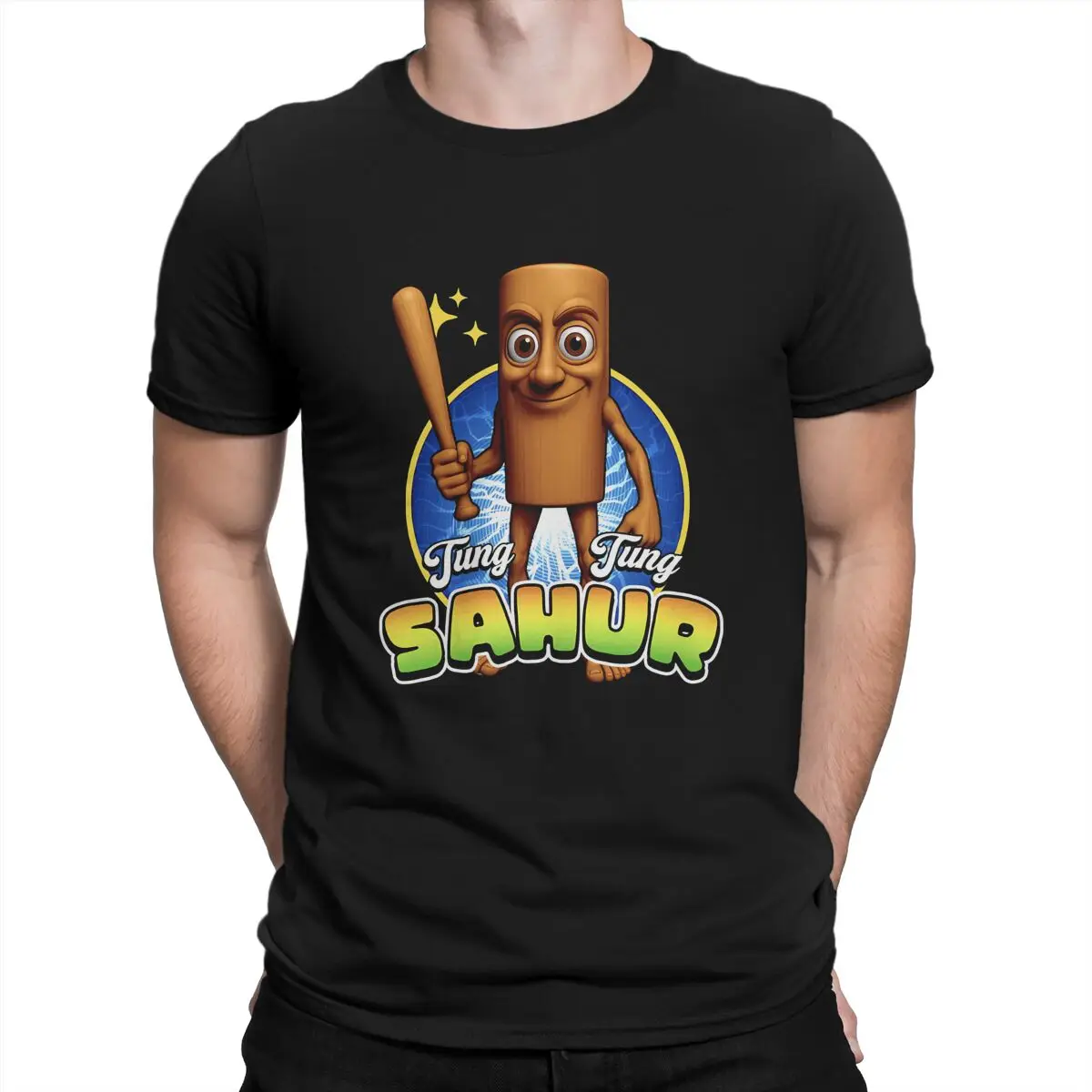 

Brain Rot Tung Tung Tung Sahur Meme Итальянская футболка Brainrot из полиэстера с графическим рисунком Стильная уличная повседневная футболка Мужская с коротким рукавом